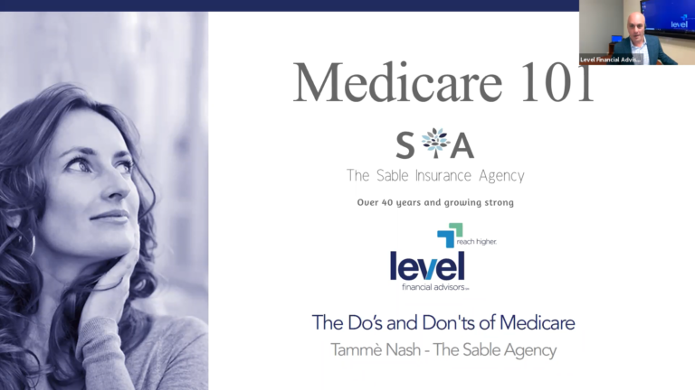 Join Tamme Nash and Level Financial Advisors for this 60-minute overview of Medicare, enrollment requirements, and important tips to avoid penalties