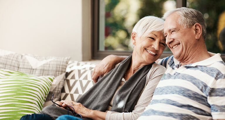 Happy retired couple