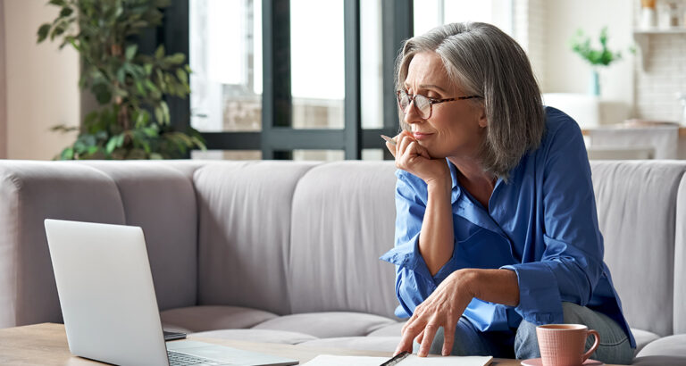 Woman on her laptop