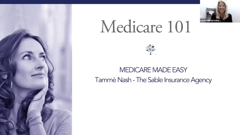 Picture of Tamme Nash speaking about Medicare at Level Financial Advisors